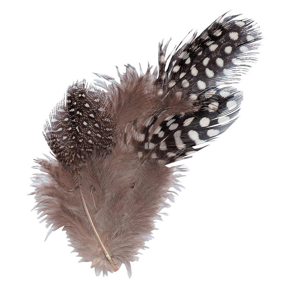 Natural Guinea Fowl Feathers 10g 100pk