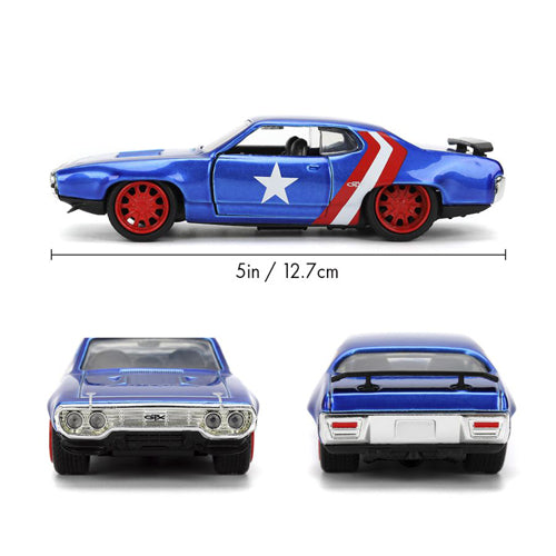 Marvel 1972 Plymouth Captain America 1:32 Diecast Vehicle