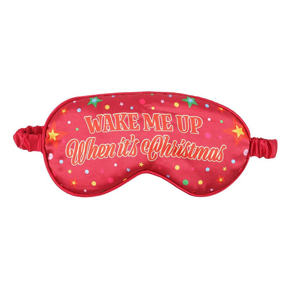 Wake Me Up When Its Christmas Satin Sleep Mask