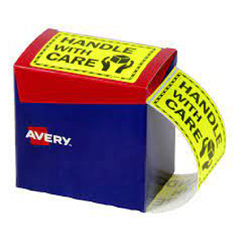Avery Fluoro Yellow Label 750/Roll (75x100 mm)
