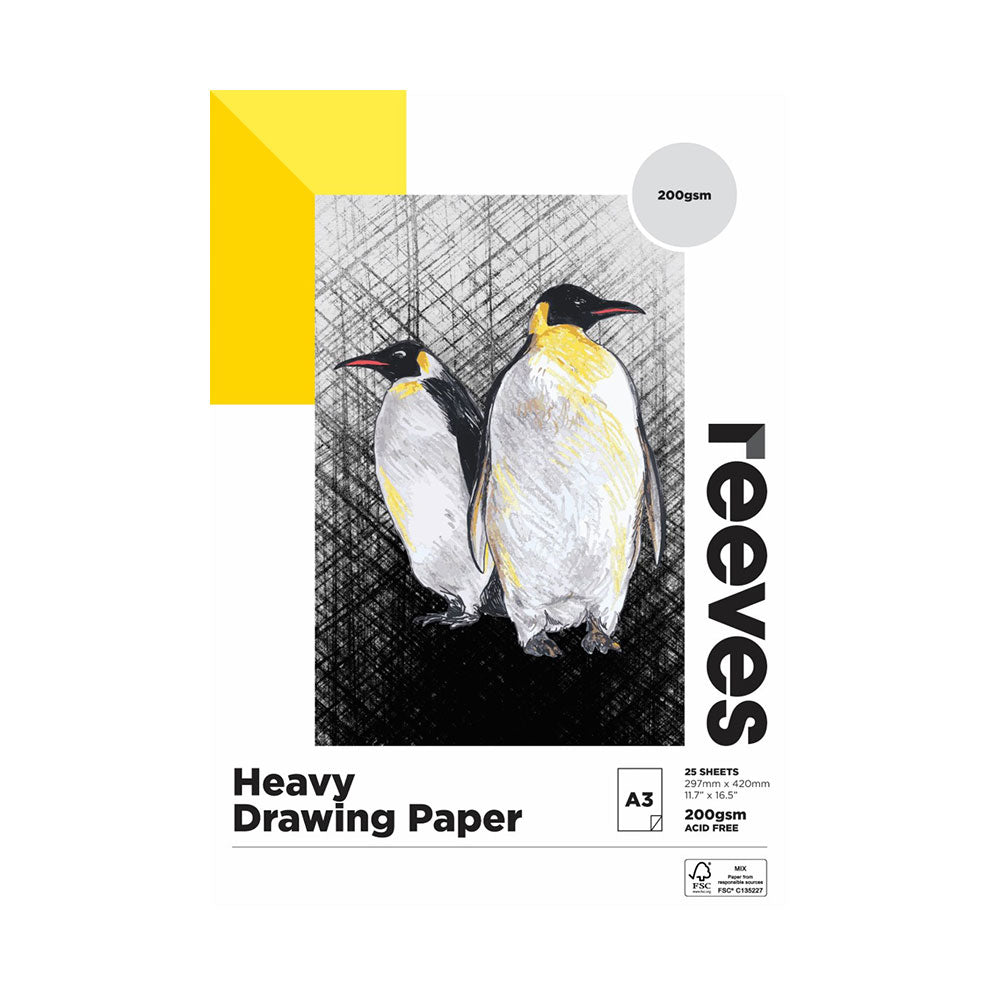 Reeves 200GSMヘビーミックスクレジットドローパッド(25枚)