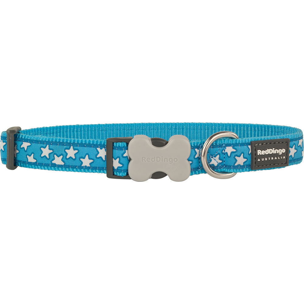 Hundehalsband mit Sterndesign (Türkis)