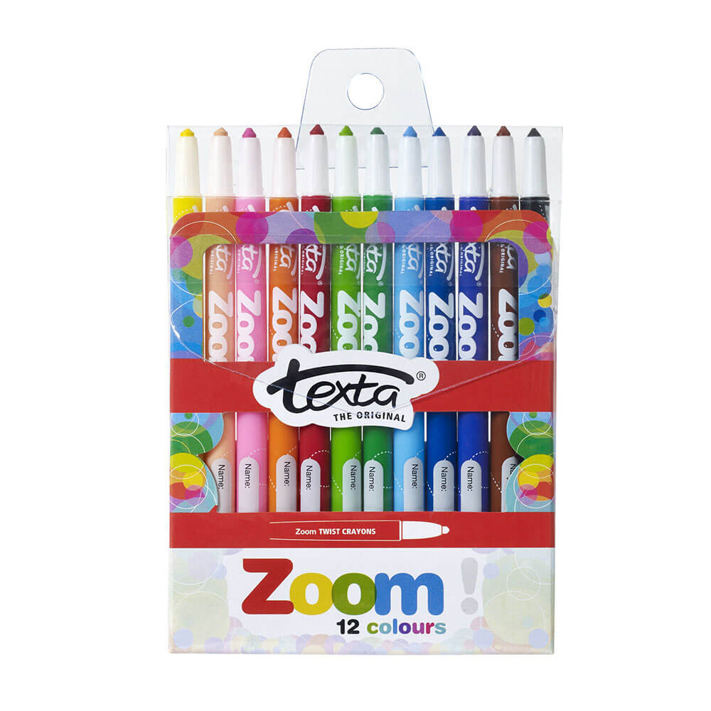 Texta Zoom Twist Crayons Assorted(12pk)