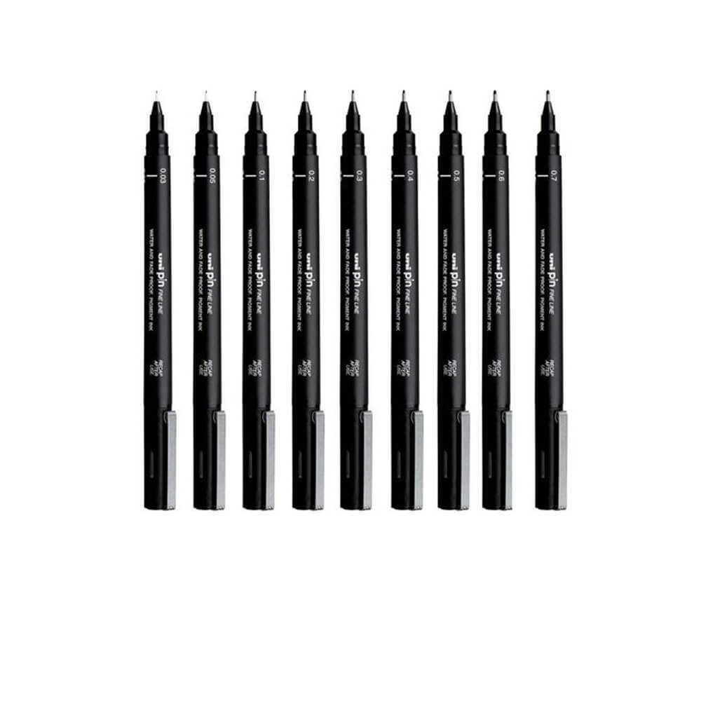Uni-Ball Pin Fineliner Pen(12pcs)