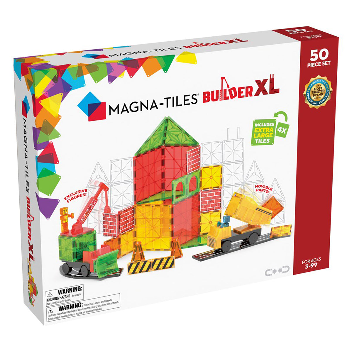 MAGNA-TILES Builder XL 50-Piece Set