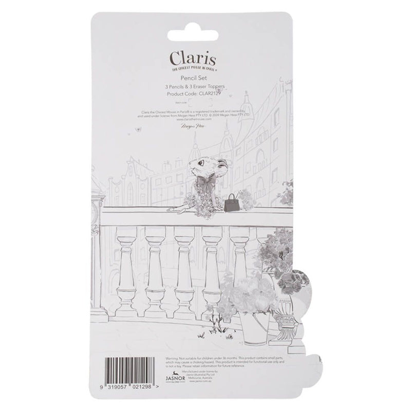 Claris Pencil Set with Eraser Toppers