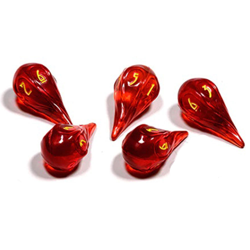 PolyHero Dice Wizard 5D6 Fireballs Dragonfire