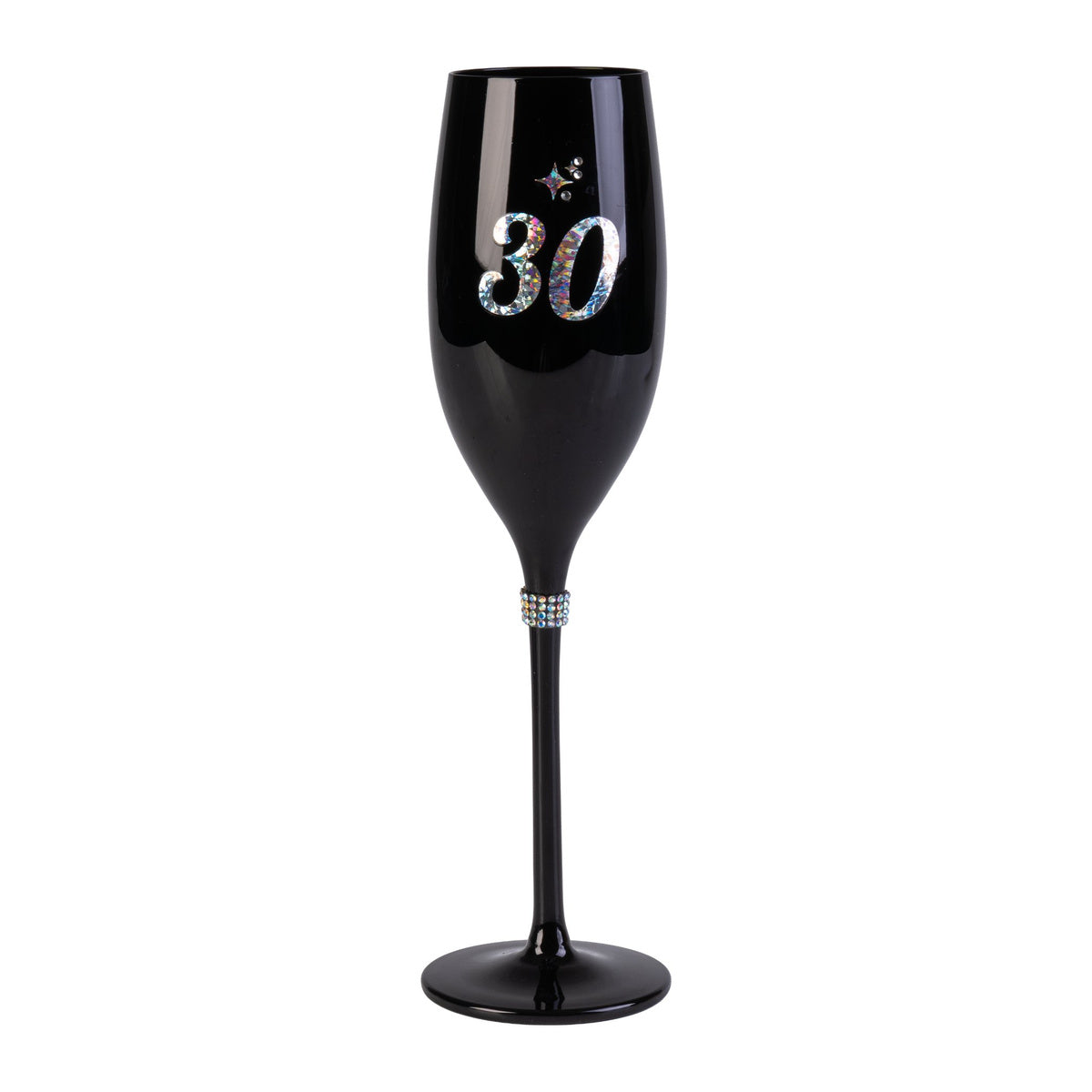 Black Luxe Birthday Champagne Flute