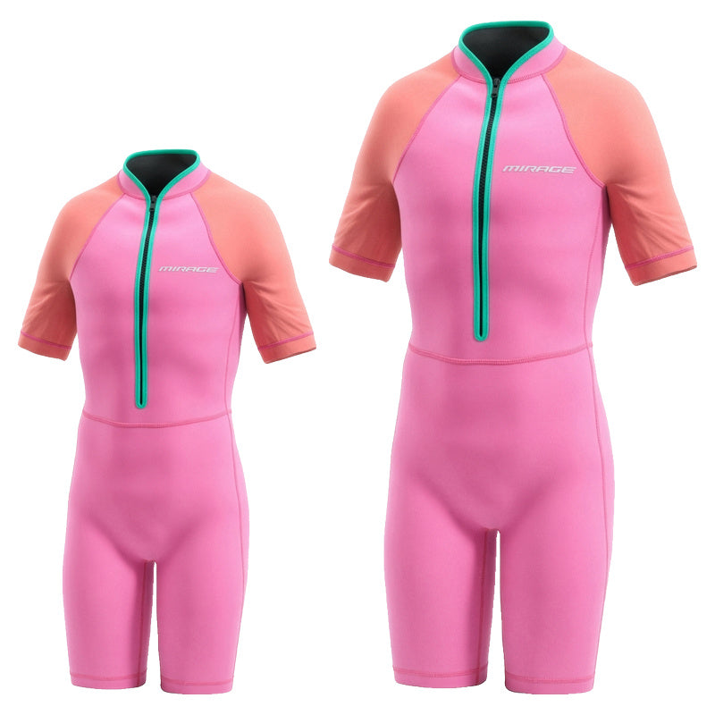 Kids' Neoprene Playsuit (Pink)