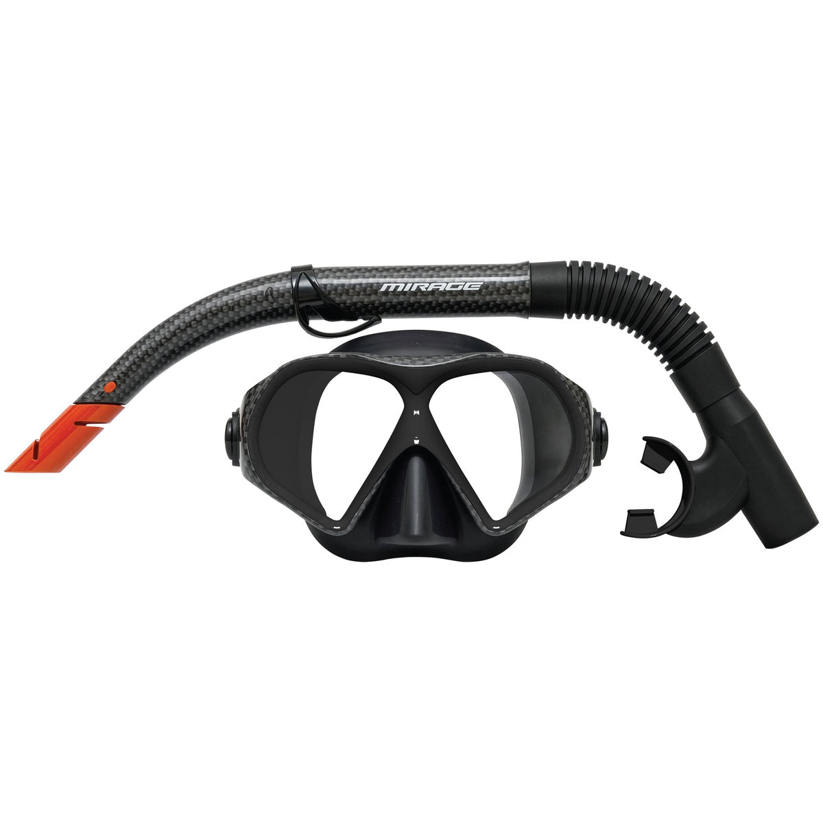 Carbon Adult Silicone Mask & Snorkel Set