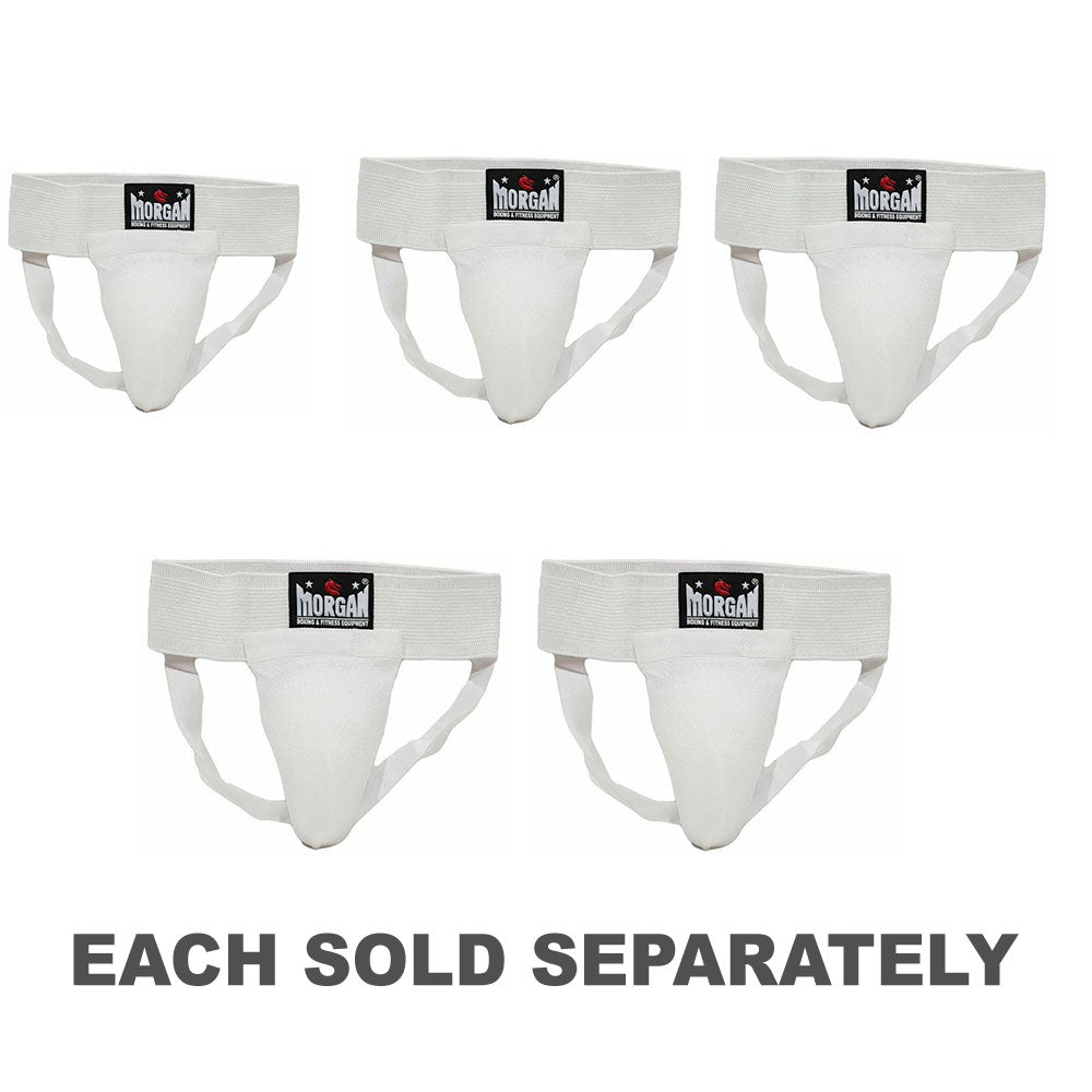 Morgan Classic Elastic Groin Guard with Cup (White)