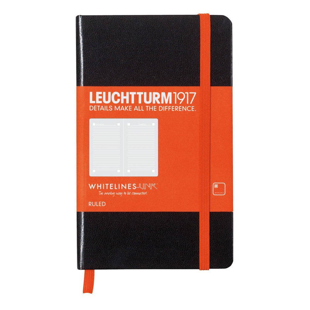 Leuchtturm HC Whitelines Link styrde anteckningsbok (svart)