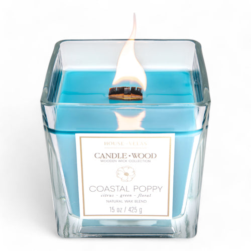 Coastal Poppy CandleWood Candle 425g