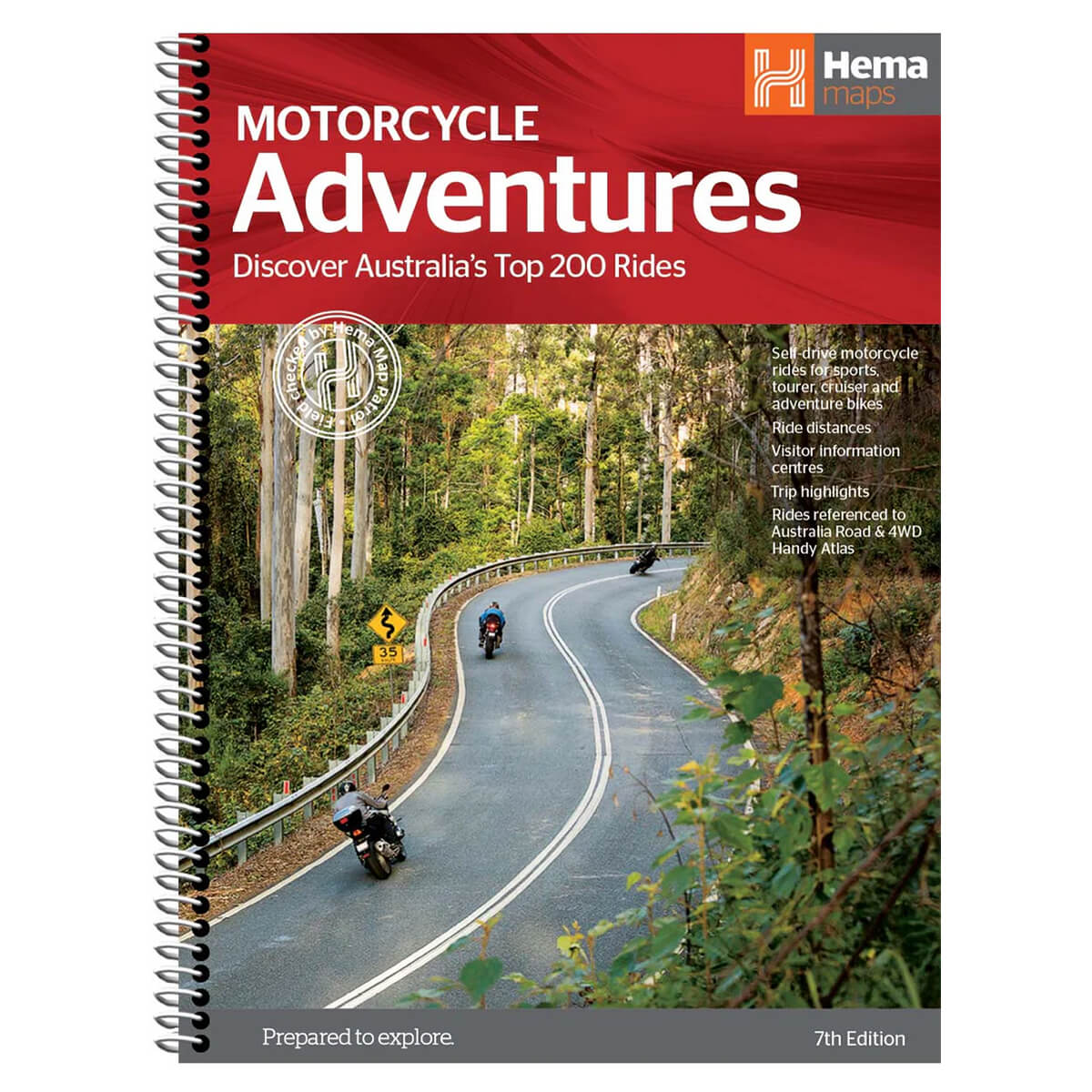 Hema Australian Motorcycle Atlas avec 200 top manèges